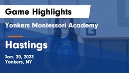 Yonkers Montessori Academy vs Hastings  Game Highlights - Jan. 20, 2023
