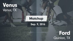 Matchup: Venus vs. Ford  2016