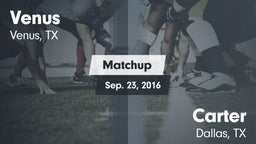 Matchup: Venus vs. Carter  2016