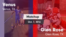 Matchup: Venus vs. Glen Rose  2016