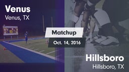 Matchup: Venus vs. Hillsboro  2016