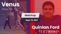 Matchup: Venus vs. Quinlan Ford  2017