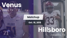 Matchup: Venus vs. Hillsboro  2019