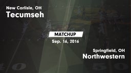 Matchup: Tecumseh vs. Northwestern  2016