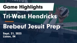Tri-West Hendricks  vs Brebeuf Jesuit Prep  Game Highlights - Sept. 21, 2023