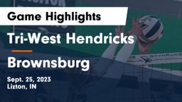 Tri-West Hendricks  vs Brownsburg  Game Highlights - Sept. 25, 2023