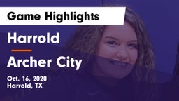 Harrold  vs Archer City  Game Highlights - Oct. 16, 2020