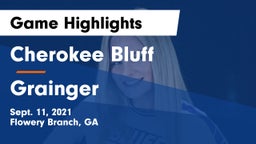 Cherokee Bluff   vs Grainger  Game Highlights - Sept. 11, 2021