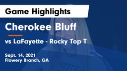 Cherokee Bluff   vs vs LaFayette - Rocky Top T Game Highlights - Sept. 14, 2021