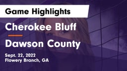 Cherokee Bluff   vs Dawson County  Game Highlights - Sept. 22, 2022