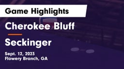 Cherokee Bluff   vs Seckinger  Game Highlights - Sept. 12, 2023