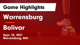 Warrensburg  vs Bolivar  Game Highlights - Sept. 25, 2021