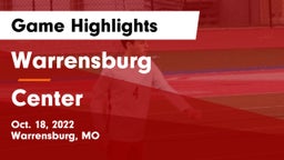 Warrensburg  vs Center  Game Highlights - Oct. 18, 2022
