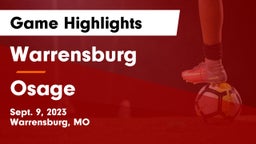 Warrensburg  vs Osage  Game Highlights - Sept. 9, 2023