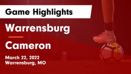Warrensburg  vs Cameron  Game Highlights - March 22, 2022
