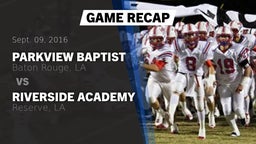 Recap: Parkview Baptist  vs. Riverside Academy 2016