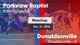 Matchup: Parkview Baptist vs. Donaldsonville  2016