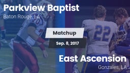 Matchup: Parkview Baptist vs. East Ascension  2017