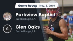Recap: Parkview Baptist  vs. Glen Oaks  2019