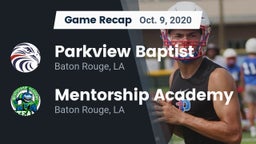 Recap: Parkview Baptist  vs. Mentorship Academy  2020