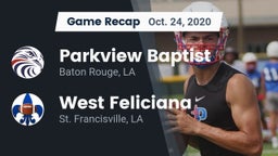 Recap: Parkview Baptist  vs. West Feliciana  2020