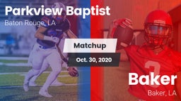 Matchup: Parkview Baptist vs. Baker  2020