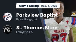 Recap: Parkview Baptist  vs. St. Thomas More  2020