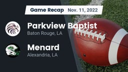 Recap: Parkview Baptist  vs. Menard  2022