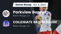 Recap: Parkview Baptist  vs. COLLEGIATE BATON ROUGE 2023