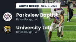 Recap: Parkview Baptist  vs. University Lab  2023