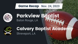 Recap: Parkview Baptist  vs. Calvary Baptist Academy  2023