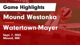Mound Westonka  vs Watertown-Mayer  Game Highlights - Sept. 7, 2023