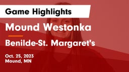 Mound Westonka  vs Benilde-St. Margaret's  Game Highlights - Oct. 25, 2023