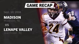Recap: Madison  vs. Lenape Valley  2016