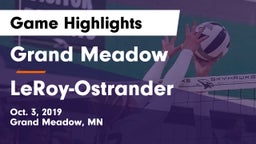 Grand Meadow  vs LeRoy-Ostrander  Game Highlights - Oct. 3, 2019