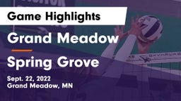 Grand Meadow  vs Spring Grove  Game Highlights - Sept. 22, 2022