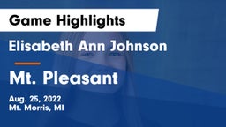 Elisabeth Ann Johnson  vs Mt. Pleasant  Game Highlights - Aug. 25, 2022