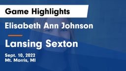 Elisabeth Ann Johnson  vs Lansing Sexton Game Highlights - Sept. 10, 2022
