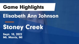 Elisabeth Ann Johnson  vs Stoney Creek  Game Highlights - Sept. 10, 2022