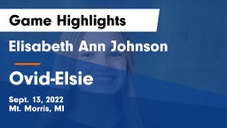 Elisabeth Ann Johnson  vs Ovid-Elsie  Game Highlights - Sept. 13, 2022