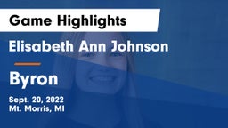 Elisabeth Ann Johnson  vs Byron  Game Highlights - Sept. 20, 2022
