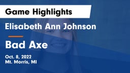 Elisabeth Ann Johnson  vs Bad Axe Game Highlights - Oct. 8, 2022