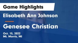 Elisabeth Ann Johnson  vs Genesee Christian Game Highlights - Oct. 15, 2022