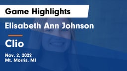 Elisabeth Ann Johnson  vs Clio  Game Highlights - Nov. 2, 2022