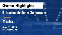 Elisabeth Ann Johnson  vs Yale  Game Highlights - Aug. 19, 2023