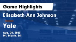 Elisabeth Ann Johnson  vs Yale  Game Highlights - Aug. 20, 2023