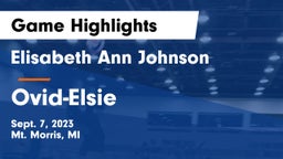 Elisabeth Ann Johnson  vs Ovid-Elsie  Game Highlights - Sept. 7, 2023