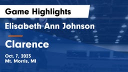 Elisabeth Ann Johnson  vs Clarence  Game Highlights - Oct. 7, 2023