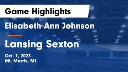 Elisabeth Ann Johnson  vs Lansing Sexton Game Highlights - Oct. 7, 2023