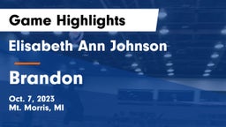 Elisabeth Ann Johnson  vs Brandon  Game Highlights - Oct. 7, 2023